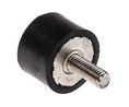Cylindrical Anti-Vibration Mount, 52kg, M8, Rubber